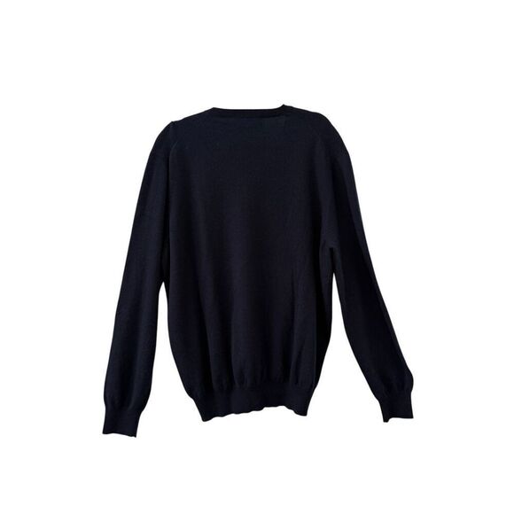 Ermenegildo Zegna Cashmere Knit Long Sleeve Pullover Sweater Black Men's Large - Picture 2 of 4